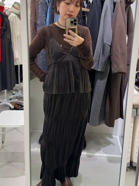 「アイテム（ワンピース）」を使った、まっちゃんさん（レディース・154cm）の秋コーディネート