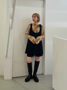 「ロングブーツ」｜まっちゃんさん（レディース・154cm）の秋コーディネート