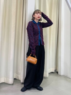 「KBF（ケイビーエフ）のアイテム（スラックス）」を使った、まっちゃんさん（レディース・154cm）の秋コーディネート