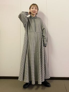 「新年一発目」｜「アイテム（ワンピース/ドレス）」を使った、まっちゃんさん（レディース・154cm）の冬コーディネート