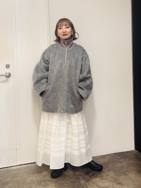 「シャギー」｜「アイテム（その他アウター）」を使った、まっちゃんさん（レディース・154cm）の秋コーディネート