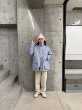 「アイテム（ナイロンジャケット）」を使った、kor_1217さん（メンズ・163cm）の冬コーディネート