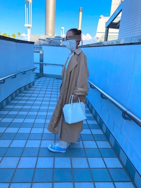 「select MOCA（セレクトモカ）のアイテム（トレンチコート）」を使った、ohanabouさん（レディース・154cm）の秋コーディネート