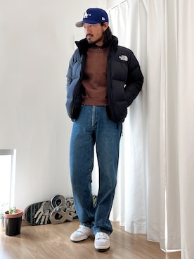 「THE NORTH FACE（ザノースフェイス）のザ・ノース・フェイス メンズダウンジャケット / ヌプシジャケット（ダウンジャケット/コート）」を使った、fatguy321 さん（メンズ・177cm）の冬コーディネート