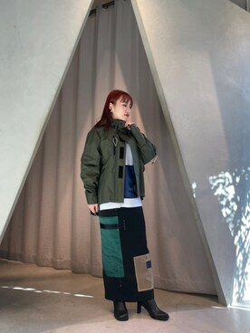 「UN3D.（アンスリード）のアイテム（ブルゾン）」を使った、Karin.Nさん（レディース・156cm）の冬コーディネート