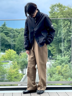 「BEAMS（ビームス）のアイテム（スラックス）」を使った、WAKAさん（レディース・170cm）の夏コーディネート