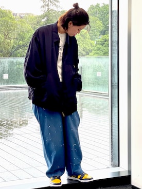 「BEAMS（ビームス）のアイテム（ブルゾン）」を使った、WAKAさん（レディース・170cm）の秋コーディネート