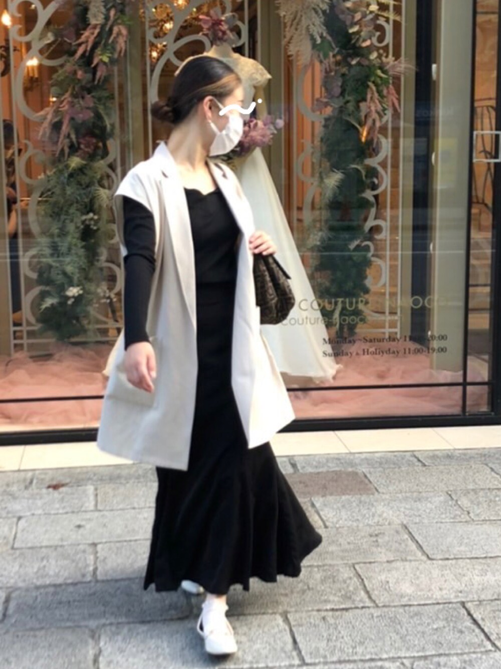 「だから秋服が好き、オトナ女子、カジュアル、オトナカジュアル、プチプラコーデ、おしゃれさんと繋がりたい、秋コーデ、ジレ」｜「EGOISTのアイテム（ニット/セーター、ブラック系）」を使った、千愛さん（レディース・151cm）の秋コーディネートの1枚目の写真