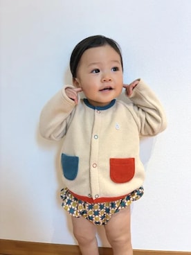 「こども ビームス（コドモビームス）のアイテム」を使った、こども ビームスさん（キッズ・70cm）の夏コーディネート