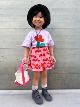 「こども ビームス（コドモビームス）のアイテム（トップス）」を使った、こども ビームスさん（キッズ・100cm）の春コーディネート