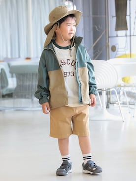 「THE NORTH FACE（ザノースフェイス）のアイテム（ブルゾン）」を使った、こども ビームスさん（キッズ・110cm）の春コーディネート