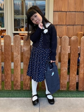 「こども ビームス（コドモビームス）のアイテム（ワンピース/ドレス）」を使った、こども ビームスさん（キッズ・110cm）の冬コーディネート