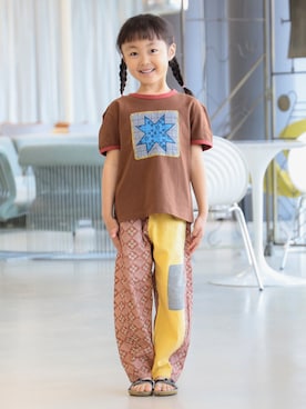 「こども ビームス（コドモビームス）のアイテム（パンツ）」を使った、こども ビームスさん（キッズ・120cm）の夏コーディネート