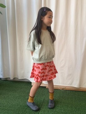 「こども ビームス（コドモビームス）のアイテム」を使った、こども ビームスさん（キッズ・125cm）の春コーディネート