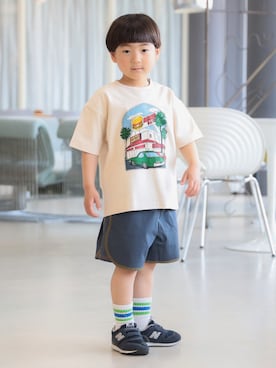 「こども ビームス（コドモビームス）のアイテム（パンツ）」を使った、こども ビームスさん（キッズ・100cm）の夏コーディネート