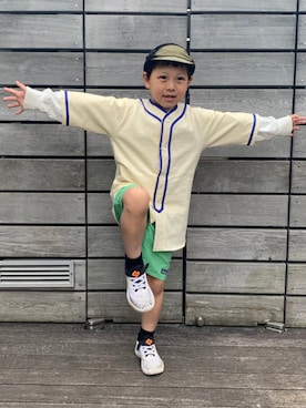 「こども ビームス（コドモビームス）のアイテム」を使った、こども ビームスさん（キッズ・120cm）の夏コーディネート