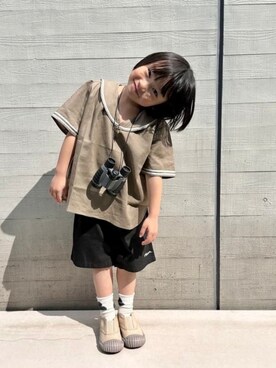 「こども ビームス（コドモビームス）のアイテム」を使った、こども ビームスさん（キッズ・100cm）の春コーディネート
