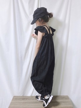 「アイテム（オールインワン・サロペット）」を使った、aya＊tomoさん（キッズ・133cm）の夏コーディネート