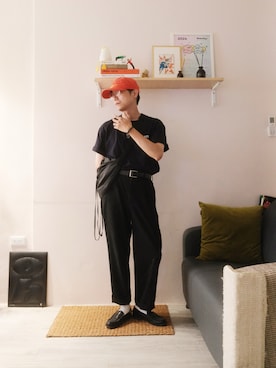 「フェスコーデ」｜「アイテム（チノパンツ）」を使った、Kennyさん（メンズ・169cm）の夏コーディネート