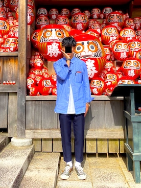 「ami（アミ）のアイテム（パンツ）」を使った、drpepper2さん（メンズ・176cm）の冬コーディネート