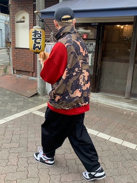 「アイテム（ダウンベスト、その他）」を使った、hososhinblogさん（メンズ・177cm）の冬コーディネート