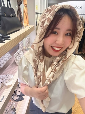 「アイテム（バンダナ/スカーフ）」を使った、andemiu_haru🐰さん（レディース・162cm・20代）の夏コーディネート