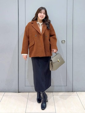 「アイテム（チャーム）」を使った、andemiu_haru🐰さん（レディース・162cm）の冬コーディネート