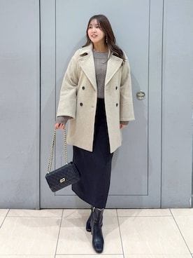 「Andemiu（アンデミュウ）のスクエアフラップバック592843（ハンドバッグ）」を使った、andemiu_haru🐰さん（レディース・162cm）の冬コーディネート