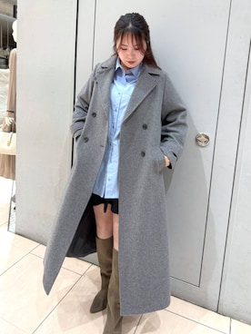 「アイテム（チェスターコート）」を使った、andemiu_haru🐰さん（レディース・162cm）の秋コーディネート
