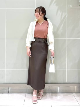 「Andemiu（アンデミュウ）のザツザイハイショクBAG995247（かごバッグ）」を使った、andemiu_haru🐰さん（レディース・162cm）の春コーディネート