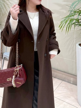 「アイテム（チェスターコート）」を使った、andemiu_haru🐰さん（レディース・162cm）の秋コーディネート