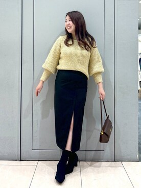 「アイテム（イヤリング）」を使った、andemiu_haru🐰さん（レディース・162cm・20代）の冬コーディネート