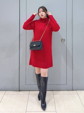 「アイテム（チュニック）」を使った、andemiu_haru🐰さん（レディース・162cm）の冬コーディネート