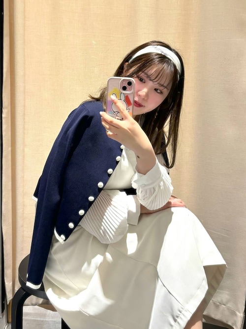 セール】【尾﨑真衣さんコラボ】ブラウスドッキングワンピース
