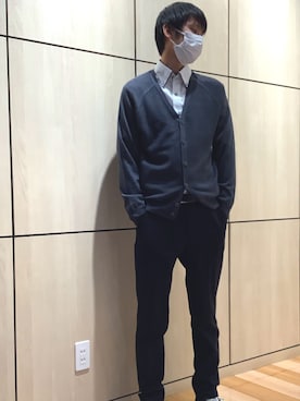 「TOKYO SHIRTS（トウキョウシャツ）のアイテム（カーディガン/ボレロ）」を使った、TOKYO SHIRTS 盛岡イオンモール店さん（メンズ・175cm）の秋コーディネート