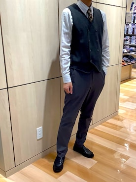 「Disney（ディズニー）のアイテム」を使った、TOKYO SHIRTS 盛岡イオンモール店さん（メンズ・175cm）の秋コーディネート