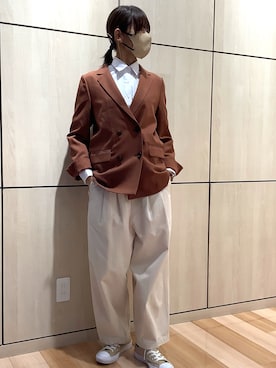 「ダブルジャケット」｜TOKYO SHIRTS 盛岡イオンモール店さん（レディース・165cm）の秋コーディネート