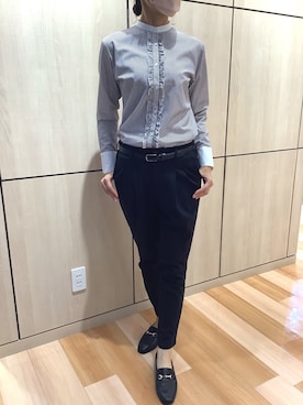 「クレリックシャツ」｜TOKYO SHIRTS 盛岡イオンモール店さん（レディース・165cm）の夏コーディネート