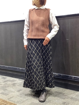 TOKYO SHIRTS 盛岡イオンモール店さん（レディース・160cm）の冬コーディネート