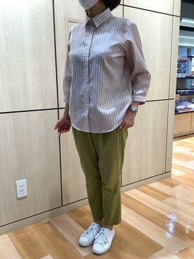 「Pitta Re:)（ピッタリ）のアイテム」を使った、TOKYO SHIRTS 盛岡イオンモール店さん（レディース・158cm）の春コーディネート