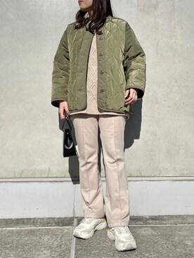 「RAY CASSIN（レイカズン）のアイテム（ブルゾン）」を使った、NAGIさん（レディース・165cm）の冬コーディネート