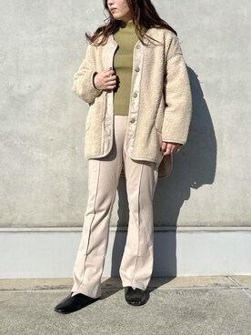 「RAY CASSIN（レイカズン）のアイテム（ブルゾン）」を使った、NAGIさん（レディース・165cm）の冬コーディネート