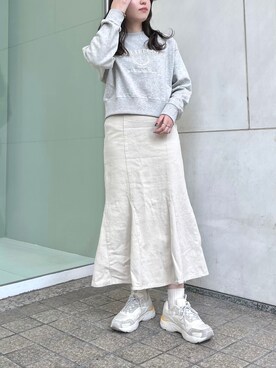 「RAY CASSIN（レイカズン）のアイテム（スウェット）」を使った、NAGIさん（レディース・165cm）の冬コーディネート