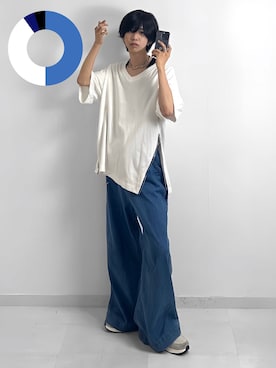 「LAD MUSICIAN（ラッドミュージシャン）のアイテム（アクセサリー）」を使った、SV / えすぶいさん（メンズ・173cm）の春コーディネート