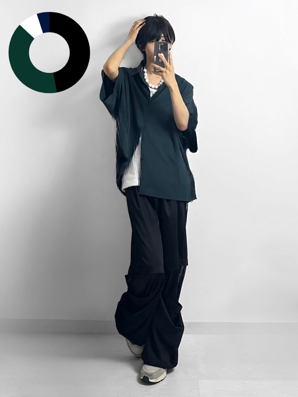 【GRANCY】チュール レイヤードデザイン スラックス GRANCY（グランシー）の「【GRANCY】Tulle Layereddesign Slacks