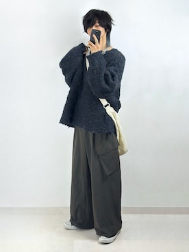 「LAD MUSICIAN（ラッドミュージシャン）のアイテム（アクセサリー）」を使った、SV / えすぶいさん（メンズ・173cm）の冬コーディネート