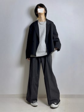 「アイテム（その他、ホワイト系）」を使った、SV / えすぶいさん（メンズ・173cm）の冬コーディネート