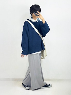 「アイテム（その他、ホワイト系）」を使った、SV / えすぶいさん（メンズ・173cm）の冬コーディネート