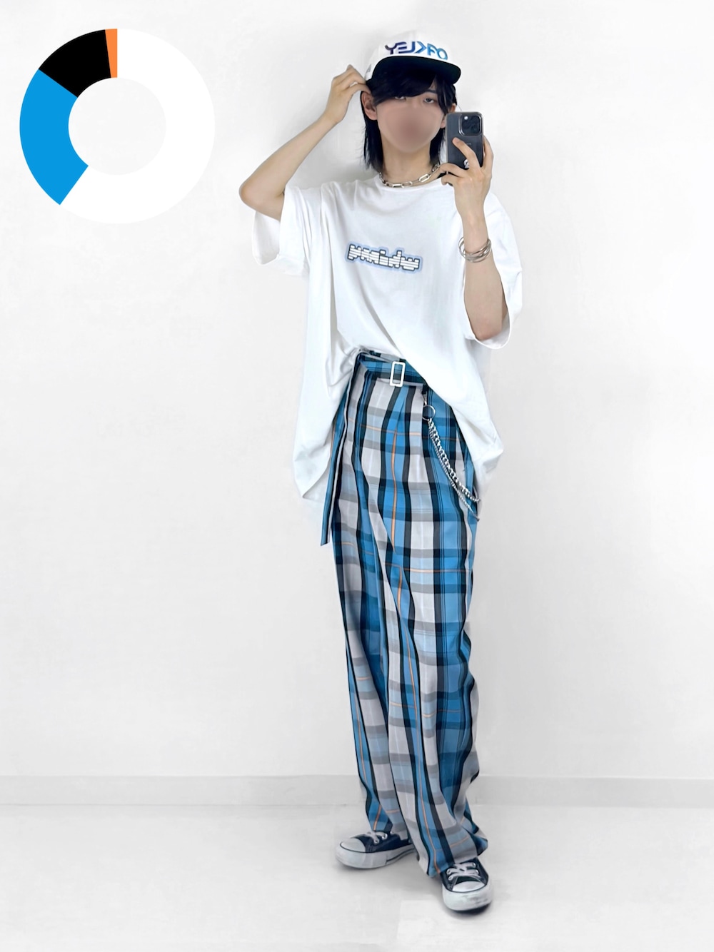 「WEARyouthコーデ、プチプラ、夏コーデ」｜「WhinnyのWhinny/もこもこホワぱうだー（Tシャツ/カットソー、ホワイト系）」を使った、SV / えすぶいさん（メンズ・173cm）の夏コーディネートの1枚目の写真