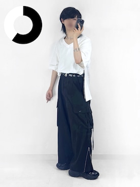 「LAD MUSICIAN（ラッドミュージシャン）のアイテム（アクセサリー）」を使った、SV / えすぶいさん（メンズ・173cm）の夏コーディネート